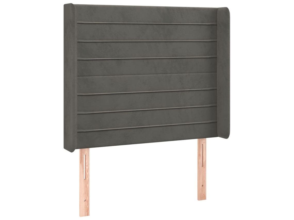 Headboard, Headboards Vidaxl Cinzeto Veludo (83 X 16 X 118/128 Cm)