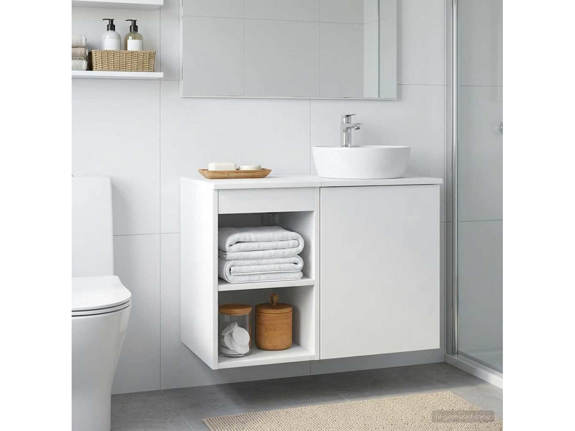 Vidaxl Armário De Banheiro Intermediário Branco 30 X 35 X 50 Cm