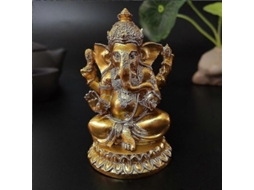 Estátua De Ganesha Dourada Escultura De Buda Deus Elefante, Estatuetas De Ganesha Em Resina Olysi Shop