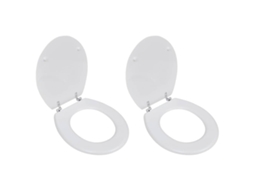 Vidaxl Assentos De Sanita Com Tampas 2 Pcs Mdf Branco
