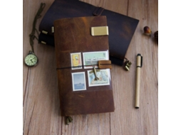 Lurelia Caderno Em Couro Genuíno Para Viagem, Com Fecho Elástico, Vintage, A5, 13,5 Cm X 10 Cm