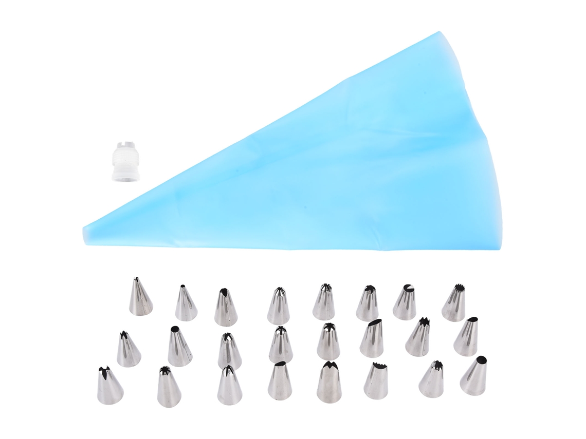 24 Pontas De Pipagem Aço Inoxidável Para Decorar Bolos