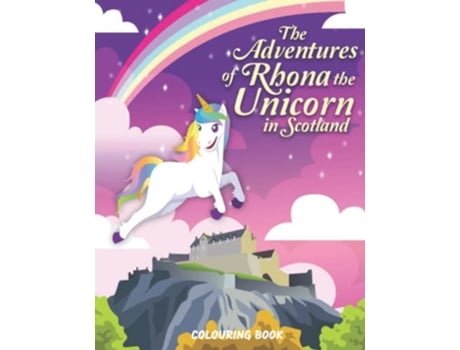 Livro The Adventures of Rhona The Unicorn in Scotland Colouring Book de Veropa Press (Inglês)