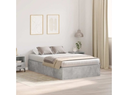 Vidaxl Estrado De Cama Com Arrumação Cinzento 120 X 190 Cm