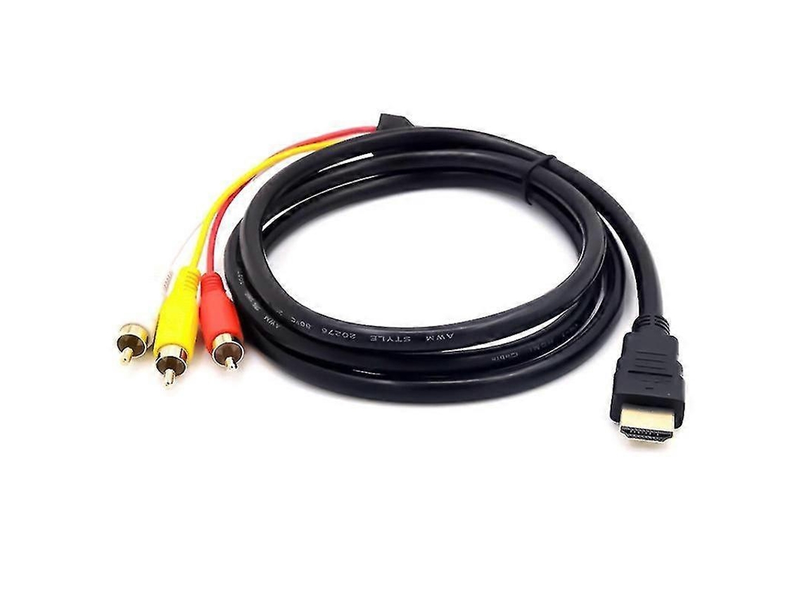 Cabo Adaptador Conversor De Componente Av De Áudio E Vídeo Compatível Com Hdmi 3rca Da Doonjiey Para Hdtv Aquaforge