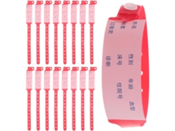 Pulseiras Descartáveis Hospitalares Alipis Para Adultos, 100 Unidades, Vermelhas, Resistentes À Água, Pulseira De