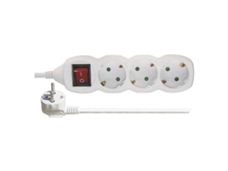 Faixa de Extensão EMOS Schuko com Interruptor 250 V 3 Plugues 1,5 Metro