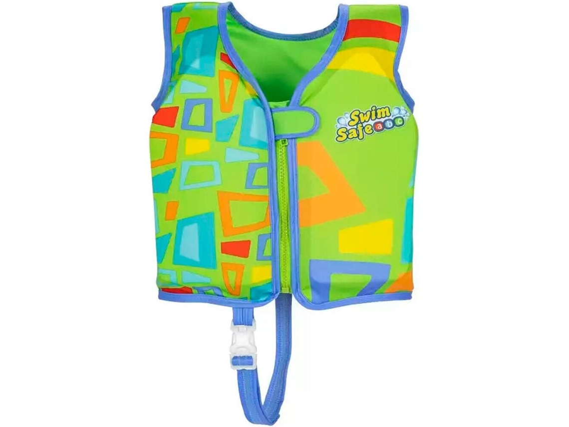 Colete De Natação Em Tecido Bestway Swin Safe Abc Aquastar Para Crianças, Tamanho M/l