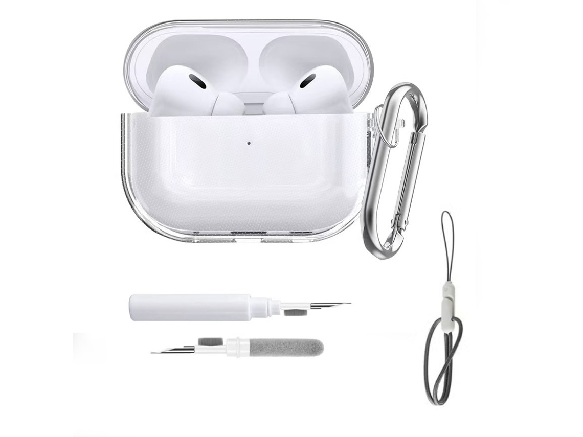 Capa Zruxe Para Airpods Pro 3 Tpu Transparente (carregamento Sem Fios, Acessórios Incluídos)
