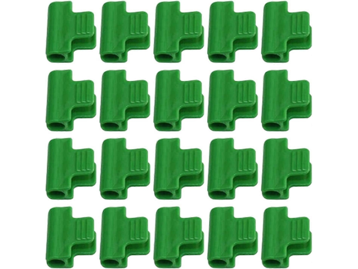 20 Abrazaderas De Plástico Para Invernadero Clips Para Cubiertas De Malla Y Film Fijación A Tubos De 11mm