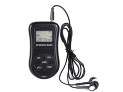 Rádio de Bolso, Display Lcd Portátil Digital Mini Fm com Fone Ouvido e Cordão Pequeno Sem Fio Alime Ntado por Bateria para An GOKOCO