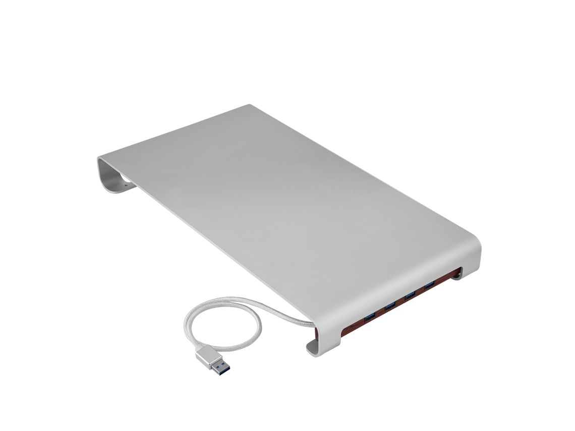 Suporte De Liga De Alumínio, Eleva O Computador, Hub Usb De 4 Portas