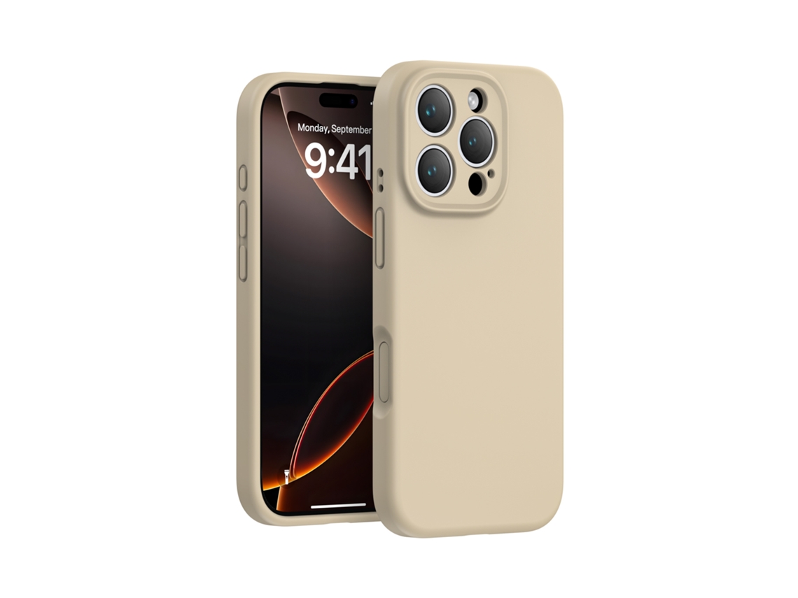 (cor Café, Iphone 16 Pro Max) Capa De Silicone Líquido Para Iphone, Cor Sólida, Capa Protetora De Peça Única Com Cobertura Total.