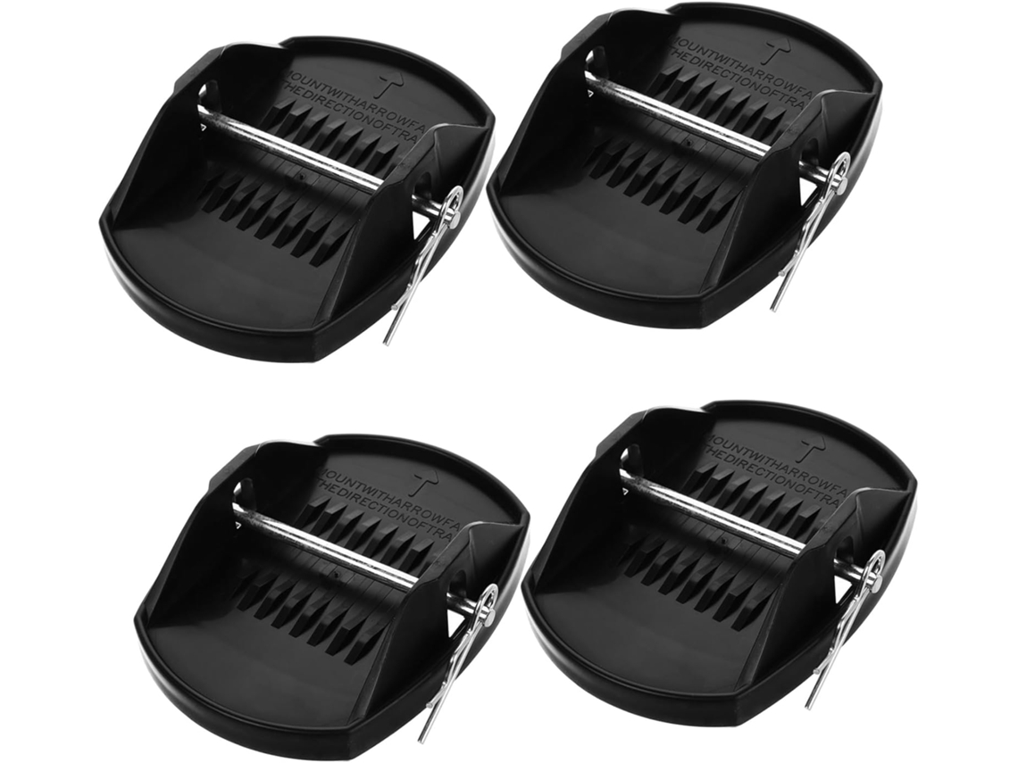 Conjunto De 4 Peças Calços Estabilizadores Pretos Polipropileno Para Autocaravanas,macaco...