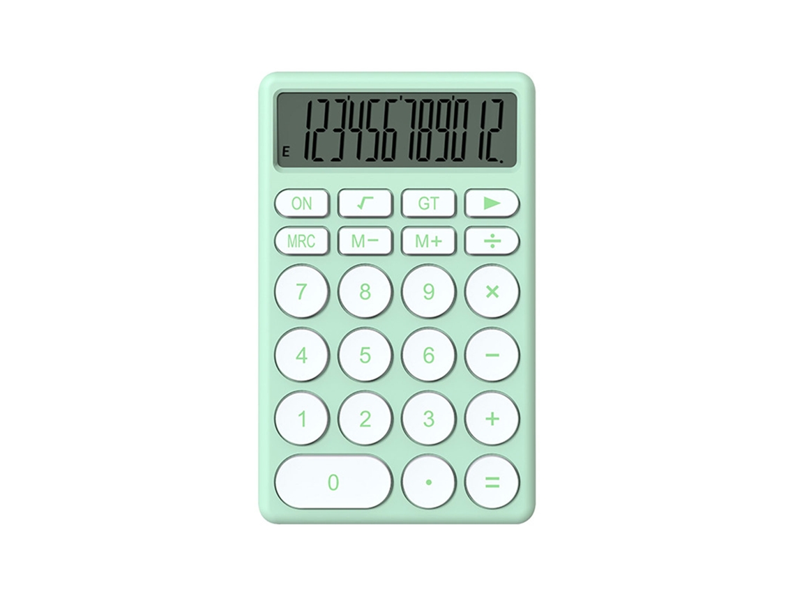 Calculadora Infantil Multifuncional de Bolsillo Pequeña Con Pantalla Grande para Oficina Escuela Hogar Verde