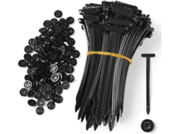100 Abraçadeiras/fixadores De Nylon Multiuso - Abraçadeiras Nylon, Ferramenta Para Fixação Cabos Plásticos, Resistentes A Raios Uv-aquaforge