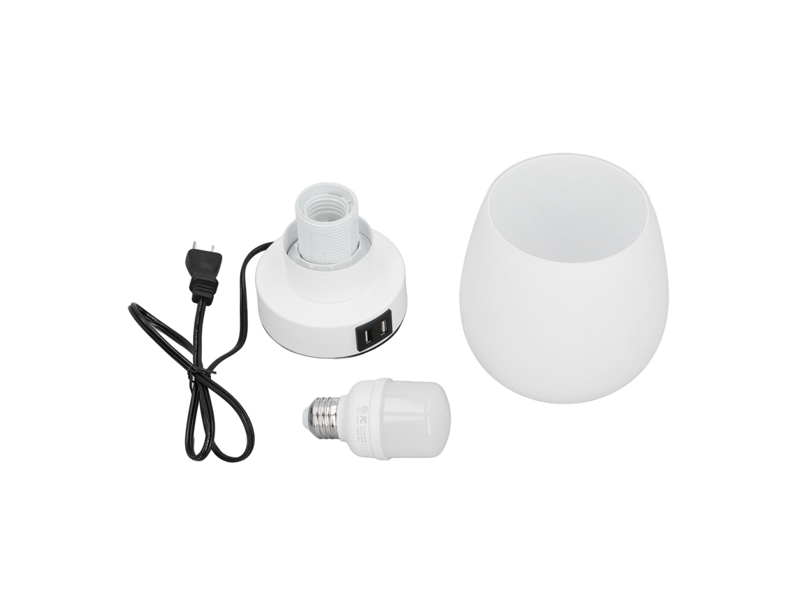 Lâmpada de Cabeceira touch, dimmable, 2 portas USB, vidro, moderna, para quarto e sala S/MARCA