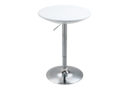 Mesa de Bar Mesa de Jantar Moderna Altura Bistrô Mesa de Bar Mesa Bancada Mesa Mesa Metal Láca Redonda Abs Ø 97 Cm 61 X 76 Branco