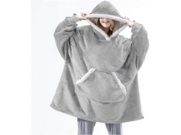 2026 sudadera Manta Oversized com Capuz Suave Quente e Confortável com Grande Bolso Frontal (ruigou)