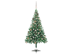 Vidaxl Árvore De Natal Artificial Pré-iluminada Com Bolas 230 Ramos