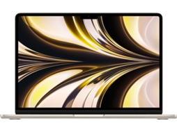 Macbook Air 13 2022 M2 Ram 8 Go Ssd 256 Go Qwerty Us Ouro APPLE (Recondicionado Marcas Mínimas)