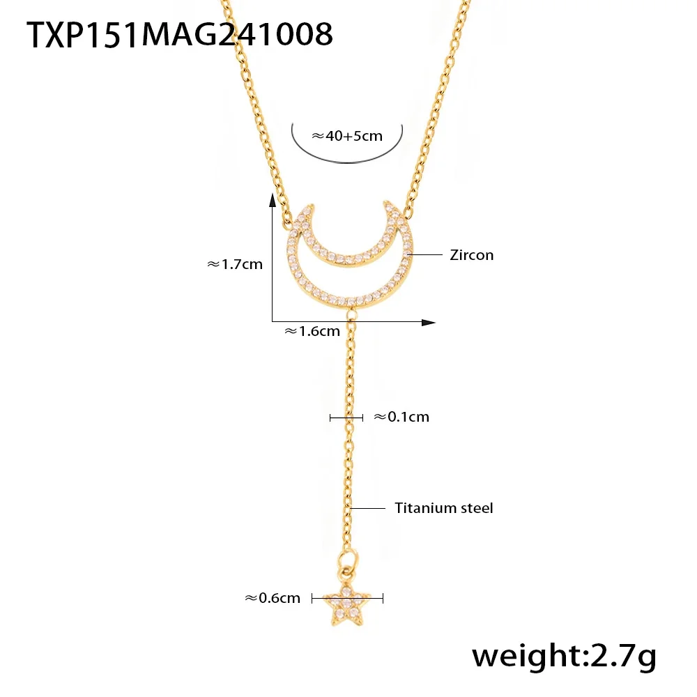 Colar E Pulseira Com Pingente De Zircônia Cúbica (dourada)