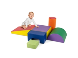 Conjunto De Blocos De Espuma Para Crianças Com 6 Peças Coloridas