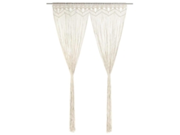 Vidaxl Cortina Em Macramé 140x240 Cm Algodão