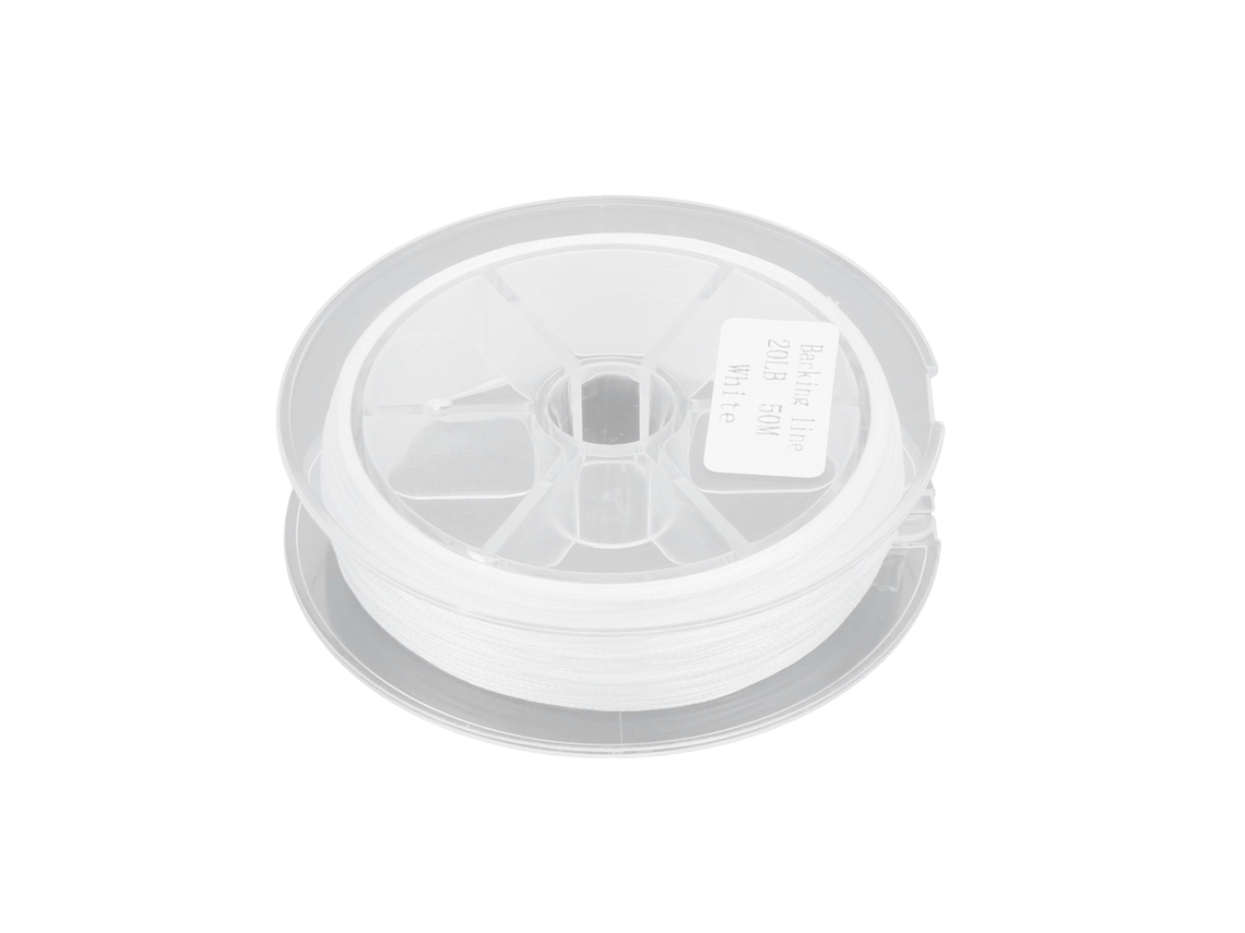 Linha de Pesca Fly 20lb 50m Poliéster Sem Cera Branca