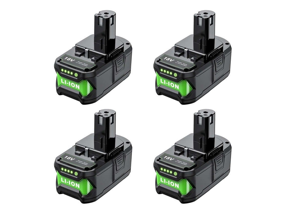 Bateria Recarregável, Capacidade De 8000mah, Tipo Li-ion, Compatível Com Ryobi, 4pcs 8000mah