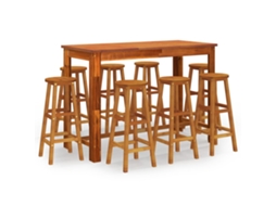 Garden Bar Set, Garden Bar Sets Vidaxl Marrom Madeira De Acácia (150 Cm Table Length)