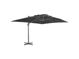 Vidaxl Guarda-sol De Jardim Cantilever Com Mastro De Alumínio 400x300 Cm Antracite