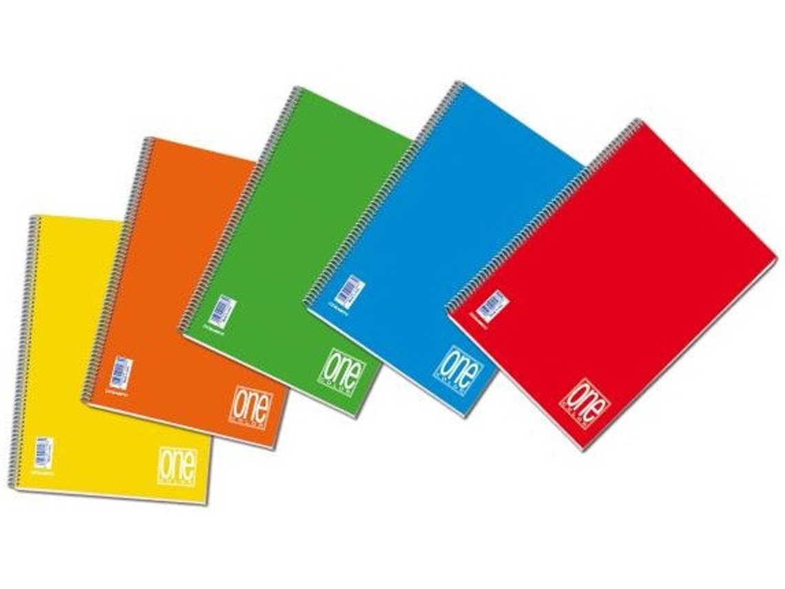 BLASETTI Caderno One Color e Bloco A5 60 Folhas Multicolorido