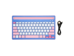 Teclado Bluetooth Sem Fio Silencioso Compatível Com Tablets, Celulares