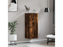 Armario de pared 34,5x34x90 cm Derivados de madera de roble ahumado