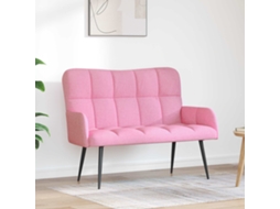 Vidaxl Sofá Para 2 Pessoas Rosa 115 X 61 X 87 Cm Tecido