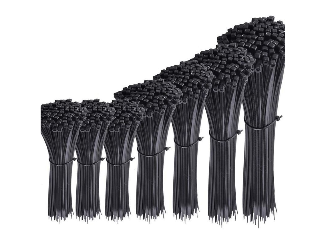 700 abraçadeiras de nylon preto, 4-12 polegadas, resistente, auto bloqueio