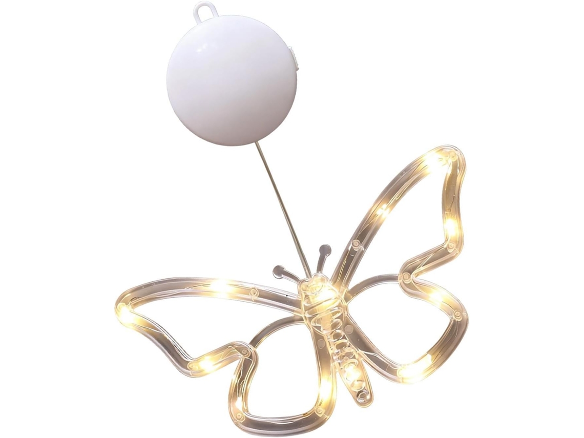 Borboleta Iluminada Para Decoração De Janela, Alimentada Por Bateria.