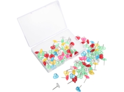 Tachinhas decorativas em formato de coração Stobaza, pacote com 100 unidades, contas de plástico resistentes com ponta.