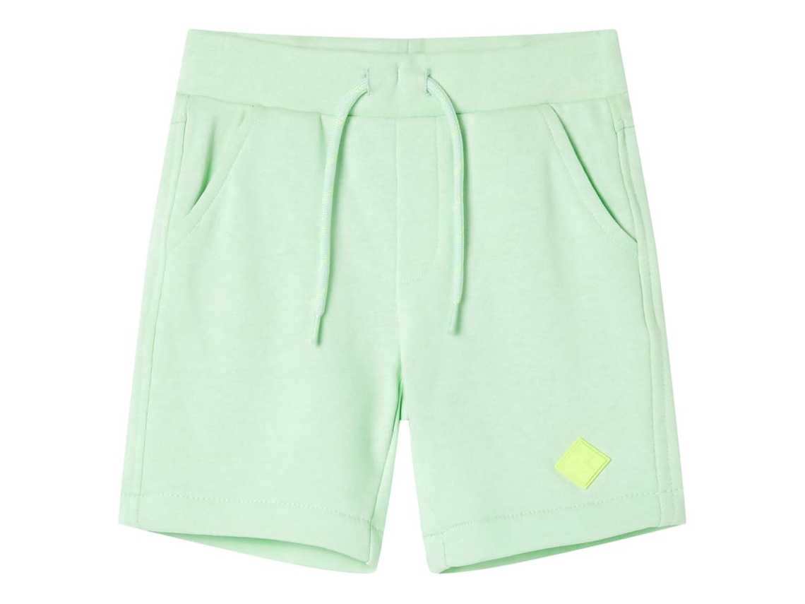 Calções De Criança Com Cordão Verde Brilhante 128