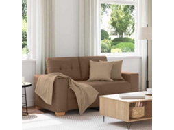 Vidaxl Sofá De Dois Lugares Marrom, 160x77x82 Cm, Tecido