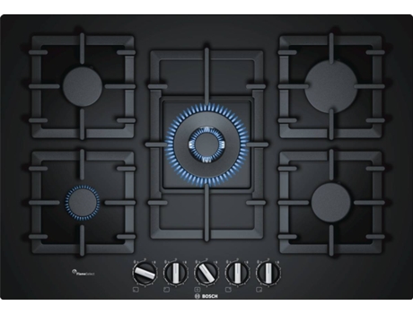 Placa de Gás BOSCH PPQ7A6B90 (Gás Natural - 75 cm - Preto) — Gás Natural | Largura: 75 cm