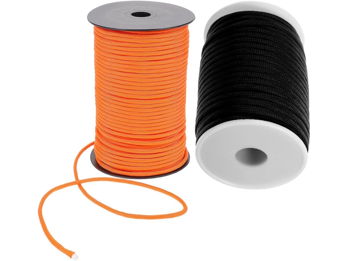 2 Rolos De Paracord Multifuncional 31m, Com 9 Núcleos