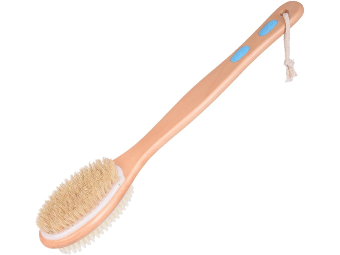 Escova De Massagem Para Banho Mikinona, Em Silicone Antiderrapante, Com Duas Faces Cerdas Duras E Macias, Para Uso