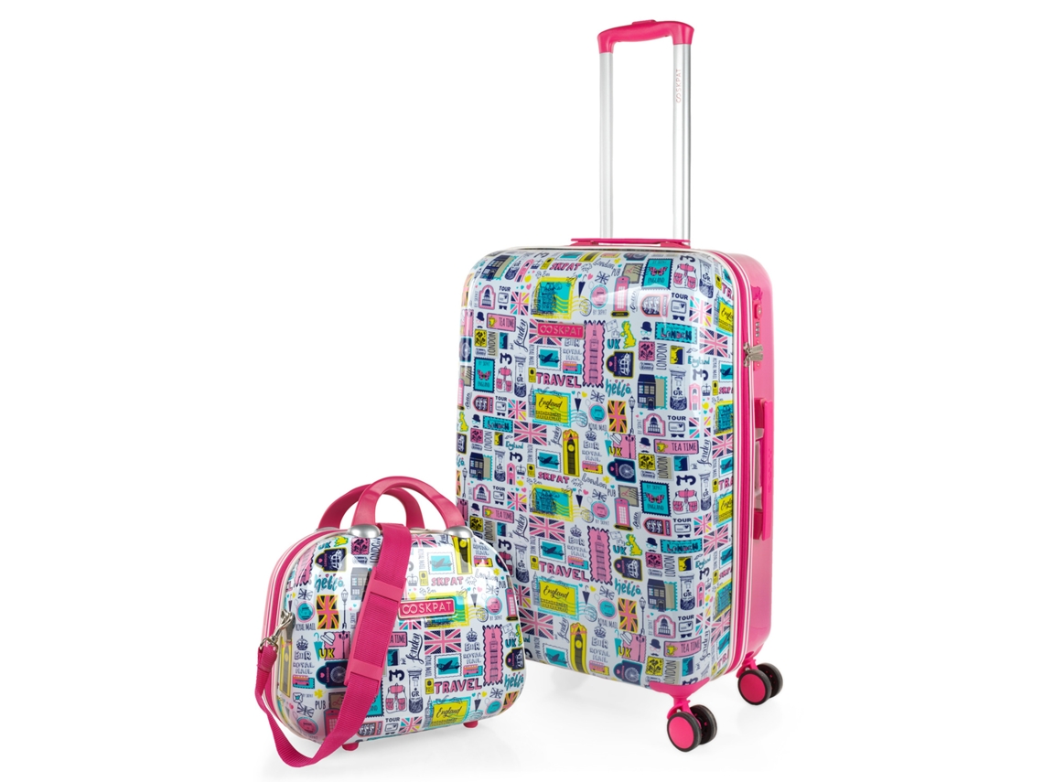 Conjunto de Malas SKPAT London Fúcsia 44X67X24 Cm 64L