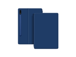 Capa Protetora Magnética De Couro Para Samsung Galaxy Tab S7, Modelo 2020, Na Cor Azul Escuro. Yunzii