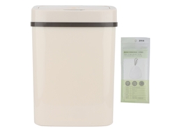 Lixeira De Plástico Com Sensor Laxiscreed 12l Para Sala E Cozinha, Modelo Padrão Bege