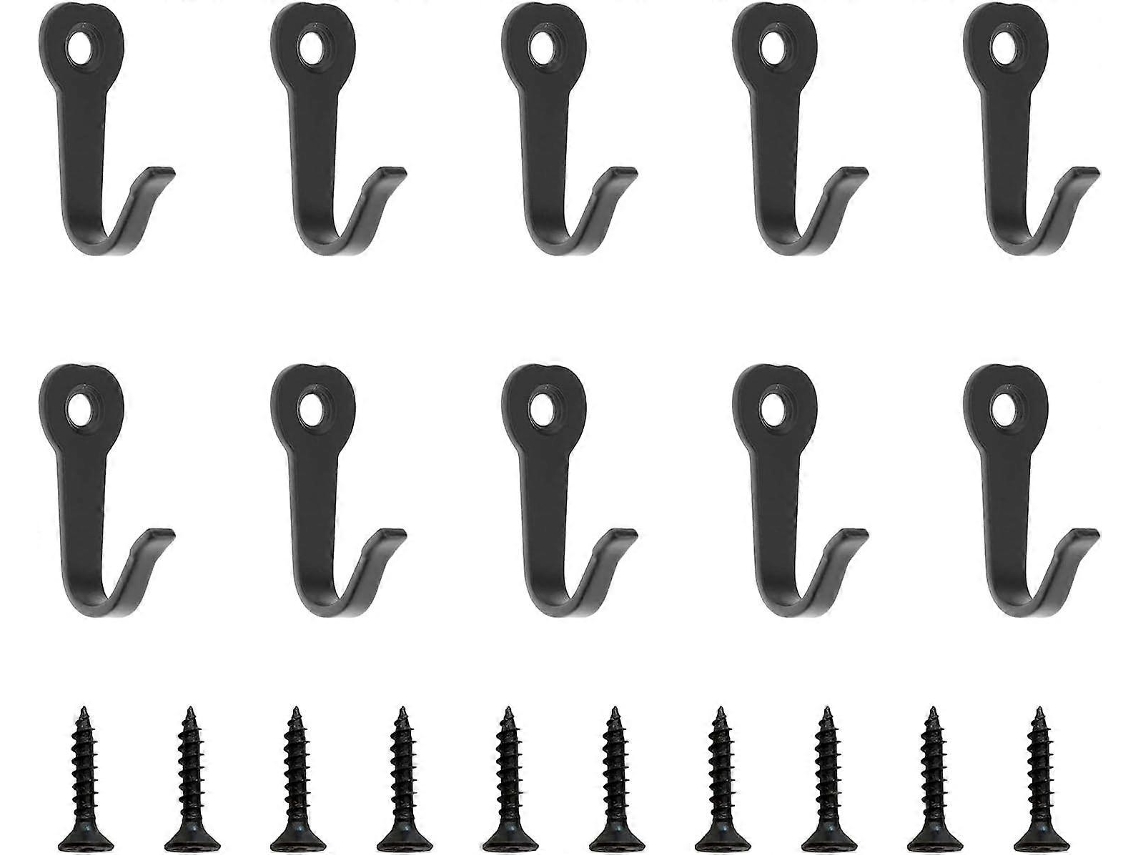 Ganchos, 10 Peças, Cabide Individual Com Parafusos, Ganchos De Metal Para Parede, Ganchos Para Casacos, Cabides Para Pendurar Roupas