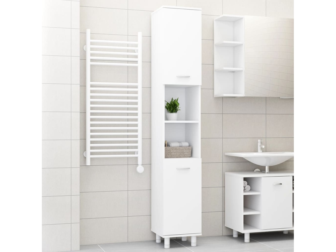 Vidaxl Armário De Casa De Banho Derivados De Madeira Branco