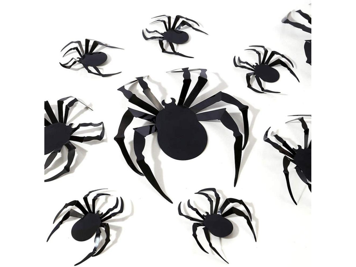 Adesivos De Parede Aranha Halloween Com Efeito 3d Para Decoração